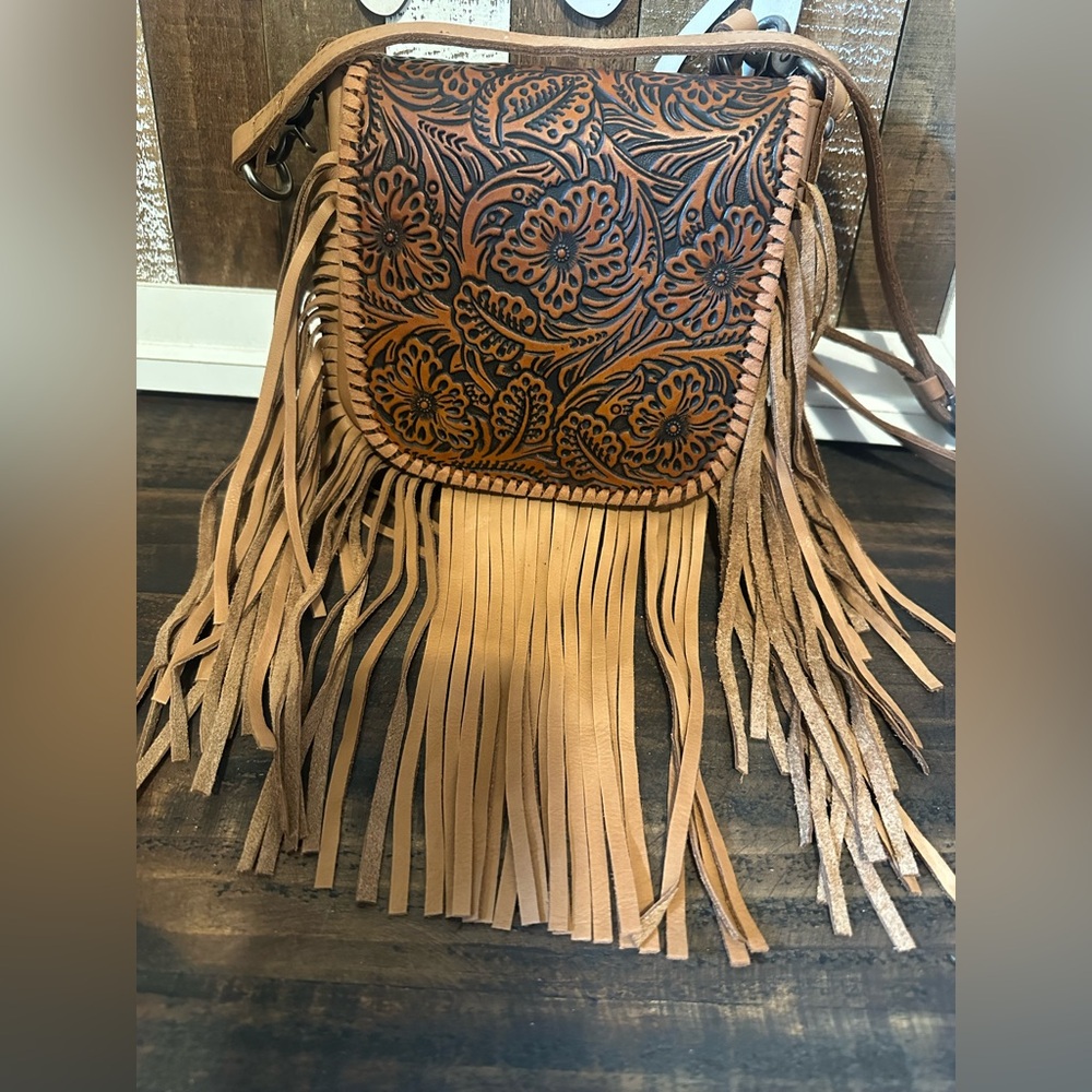 Montana West Brown and Tan Crossbody Bag